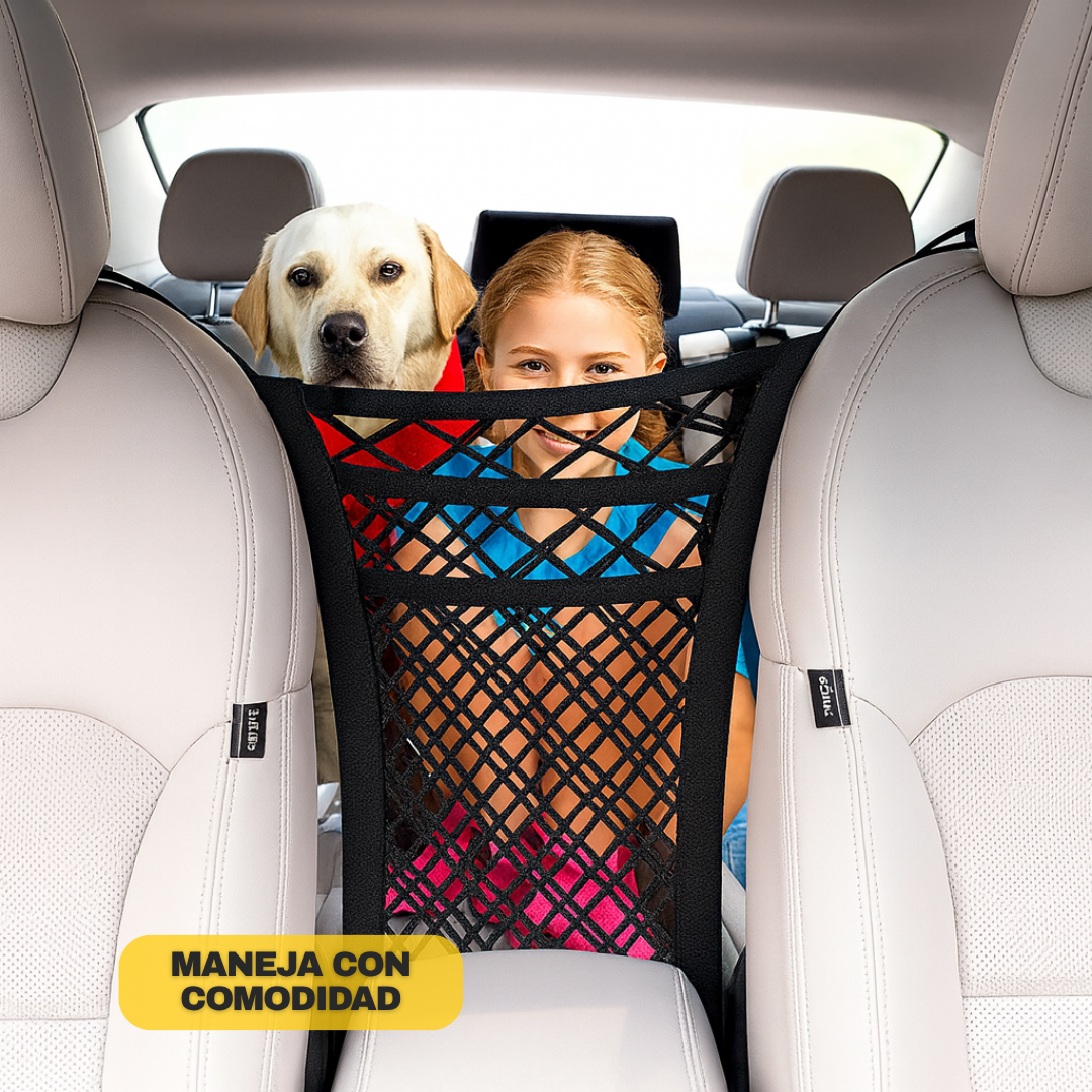 SafeDrive® Butaca Red Auto Perro Red Niño Organizador
