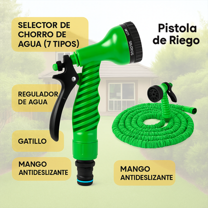 2X1 Manguera Extensible HydraFlex® + ESTACAS SOLAR X4