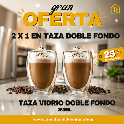 Set 2x1 Taza Doble Fondo