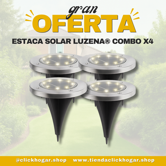 Estacas Solares Exterior Luzena® COMBO X4