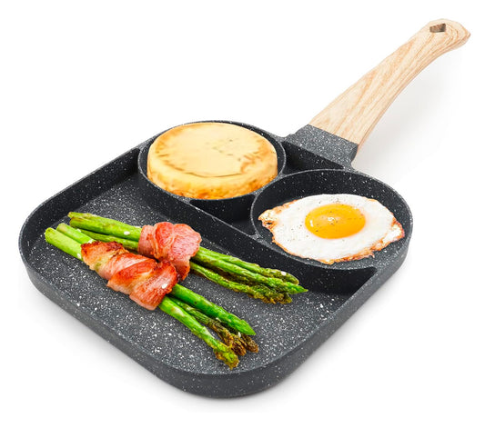 🍳 Sartén 3 Planchas + Aceitero con Pincel – ¡Combo Práctico!